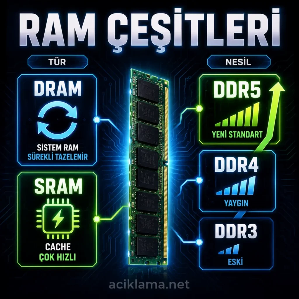 RAM Çeşitleri Nelerdir